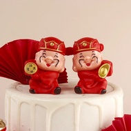 Set of 3 Models of Mr. God of Wealth, Snake Decorative Accessories CNY, Curtain Making Accessories C