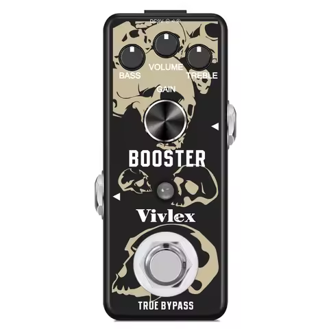 Vivlex NEW Mini Booster Guitar Effect Pedal True Gain Booster Clean Boost Pedal for Electric GuitarB