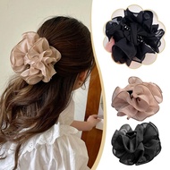 Mesh Flower Grasping Clip Hair Temperament Shark Clip V3h4