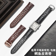 Suitable for Cartier Watch Strap Alligator Leather Genuine Leather Men Original Leather Strap Women 