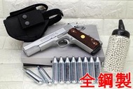 武SHOW 鋼製 INOKATSU COLT M1911 手槍 CO2槍 銀 實木 優惠組D 井勝 1911 柯特 