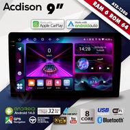 จอแอนดรอยด์ติดรถยนต์ จอแอนดรอย 9นิ้ว จอAndriod 6+64G / 4+64G Andriodเวอร์ชั่น 14 รองรับ Apple Carpla