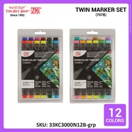 [Weststar TAS] Zig Kurecolor Twin Nib Marker, Kuretake Twin Marker Set Alcohol Based Marker, Art Mar
