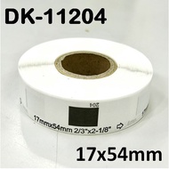 DK-11204 DK11204 Secondary Factory Paper Roll Label Sticker (Black On White Background) 17 * 54mm/40