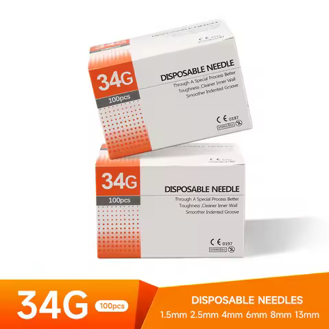 34G Tattoo Needle 34g 1.5mm 2.5mm 4mm 6mm 8mm 13mm Safety Needle Hand Tool Parts
