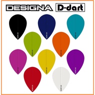 Designa Dart Flights - Pear 100 Micron Raw 100 Plain Darts Flight (SAYAP ARROW)