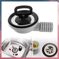 (GPEF) 56mm 2.2 Inch Sink Waste Drain Plug Hole Angle Fitting for Boat Caravan Motorhome RV Accessor