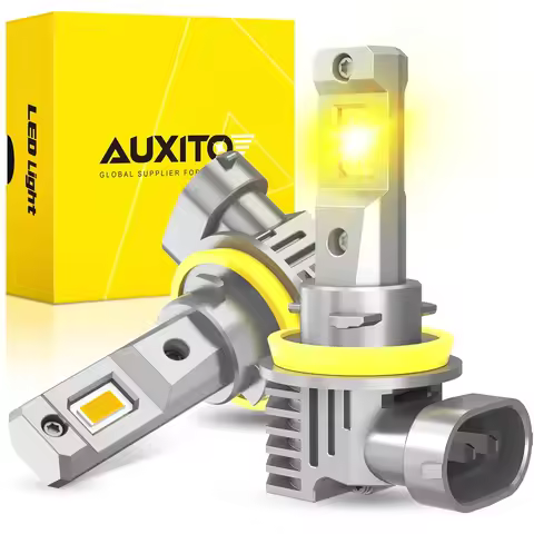 AUXITO 2Pcs H8 H11 3000k LED Super Bright Headlights Yellow 16000LM 50W High Power Fog Light 12V 703