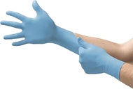 Microflex 92-134 Disposable Powder-Free Nitrile Gloves for Cleaning w/Textured Fingertips - Large, Blue (Case of 1000)