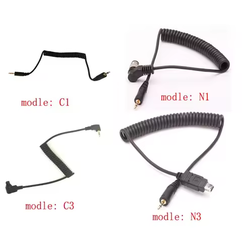 1pcs RF-603 C1/C3/N3/N1 Shutter Release Flash Trigger Cable 2.5mm Plug for Yongnuo Cannon Nikon Digi