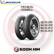 TAYAR MICHELIN POWER 6 TIRE 120/70ZR17 160/60ZR17 180/55ZR17 190/55ZR17 (READY STOCK) 2025