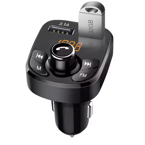 Audio MP3 Player Bluetooth-Compatible 3.1A Fast Charging Car Radio Modulator Wireless FM Transmitter
