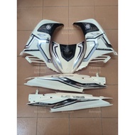 Yamaha Lc135 V4 V5 V6 V7 Vietnam silver chrome line cream white cover set  free emblem(×4)