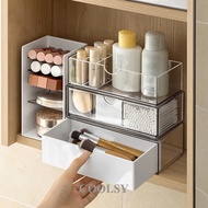 COOLSY Kitchen Cosmetic Box Mirror Cabinet Storage Lipstick Shelf Bathroom Bathroom Desktop Box