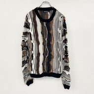 二手 DANGERFIELD COOGI 風格棉質針織衫，3D 立體針織，復古款，全印花，多色，顏色