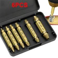 6pcs Double-Ended Screw Extractor Set, Stripped Screw Removal Tool, 6-In-1 Screw Extractor Drill Bit