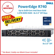 Dell PowerEdge R740 2U Rack Server Intel Xeon 28/24/20Core RAM upto1.5TB DDR4 16/24SFF 12/16LFF Used