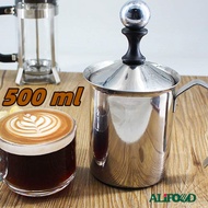 ส่งฟรี!แก้วกาแฟ 304 500ml ถ้วยตีฟองนม ที่ตีฟองนม ถ้วยปั๊มฟองนม เครื่องทำฟองนม เครื่องชงกาแฟ Milk Creamer Foamer Stainless