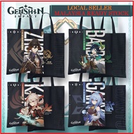 Genshin Impact Canvas Bag Shopping Eco Tote Bags raiden shogun zhongli Yelan Ayaka Kazuha Alhaitham 