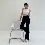 FLARE PANTS - Highwaist Flare Pants - Women's Cutbray Culottes - Premium Knit Flare Pants