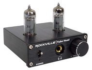 Rockville TubeHead Tube Headphone Amplifier Amp / 6K4 Tubes / 16-300 Ohms/180mW, Black