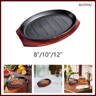 [Blesiya2] Griddle Steak Fry Plate Nonstick Veggies Meats Grill Plates Sizzling Steak Plate Set Faji