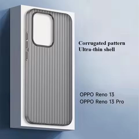 For Oppo Reno 13 Pro Case Ultra-thin Transparent Corrugated Frosted Back Cover For Oppo Reno13 13Pro