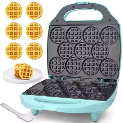 Mini Waffle Maker for Kids amp Adults, Small Waffle Maker Mini Belgian Waffle Machine, 11 X 2.2 Tiny