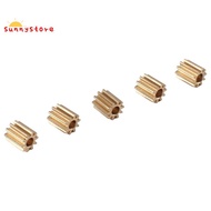 5Pcs Brass 10T Pinion Gear Motor Gear for Axial SCX24 1/24 RC Crawler Car Accessories