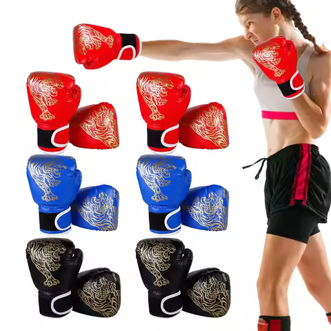 Boxing Gloves Breathable PU Leather Fighting Gloves Kids Boxing Training Kickboxing Gloves for Gym I