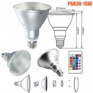E27 15W 25W Dimmable RGB PAR30 PAR38 Par Light Waterproof LED Spotlight Bulb Flood Lamp Remote Contr