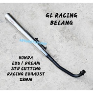 GL RACING BELANG EXHAUST HONDA EX5 EX5-DREAM DREAM KRISS 110 28MM STANDARD CUTTING RACING EXHAUST PI