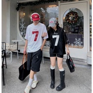 T- Football T-shirt No. 7 EMBROIDER SEVEN Jersey form unisex sports