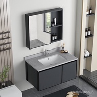 ‍🚢Integrated Washstand Alumimum Bathroom Cabinet Combination Smart Mirror Toilet Stone Plate Washbasin Toilet Wash Basin