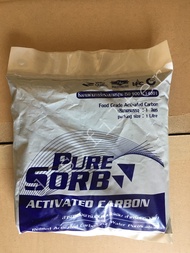 สารกรองน้ำ คาร์บอน Activated Coconut shell Carbon (Food Grade) PURE SORB  บรรจุ 1 ลิตร