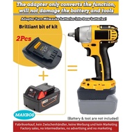 for Milwaukee to for Dewalt Battery Adapter,Battery Adaptor Compatible for Milwaukee 18V M18 Lithium