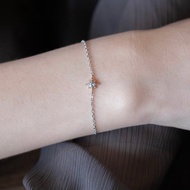 藍托帕石925純銀星芒手鍊