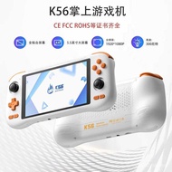 K56 Pegang Tangan Baharu Android 14 Sumber Terbuka Konsol Permainan PSP Retro ISP HD Skrin Besar N64