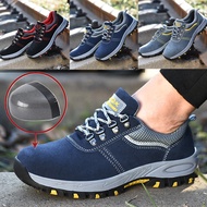 Waterproof Safety Shoes Steel Toe-toe Safety Boots Genuine Leather Welder Shoes Anti-smashing Steel Toe Work Shoes Anti-puncture Welder Shoes Steel Toe Shoes Lightweight Wear-Resistant Construction Site Work Shoes Unisex Anti