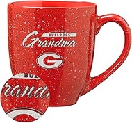 Rico Industries NCAA Georgia Bulldogs Grandma 16 oz Team Color Laser Engraved Speckled Ceramic Coffe