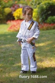 Flory ผู้หญิงบราซิลและเด็กชุดศิลปะการต่อสู้ BJJ GI นุ่มสไตล์ยูโดเสื้อผ้าน่ารัก Tiger Design สําหรับก