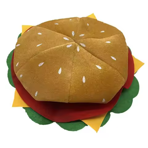 Lovely Funny Fast Fancy Hat Hamburger Headgear Headgear for Friend Birthday Theme Party Costume