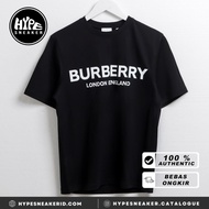 Kaos BURBERRY LONDON ENGLAND TEXT WHITE BLACK Tshirt 100% ORIGINAL 