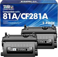 CF281A 81A Black Toner Cartridge 2-Pack Compatible Replacement for HP 81A 81X CF281A CF281X Toner Ca