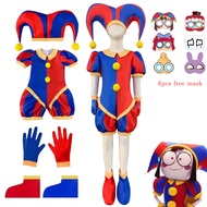 Girls Pamni Circus Suit The Amazing Digital Joker Pomni Cosplay Costume Fantasia Halloween Carnival 