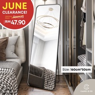 [Ready Stock] 120cm - 160cm Standing Long Mirror Stand Full-length Wall Mirror Cermin penuh panjang Cermin Besar Dinding