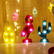 JH Market 3D Cartoon Pineapple/Flamingo/Cactus Modeling Night Light LED Lamp Home Office Decoration 
