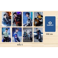 Set of 8 corner cards TEMPEST, HANBIN, HWARANG, HYEONGSEOP, TAERAE, EUNCHAN, LEW, HYUK.
