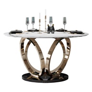 ⭐Affordable⭐stainless steel Dining Room table Set gold Home Furniture minimalist modern marble dining table mesa de jant