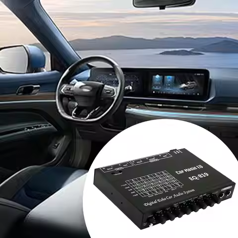 Car Audio Equalizer Black Sound Control Accessory Compact and Durable for Car Audio System Replaceme